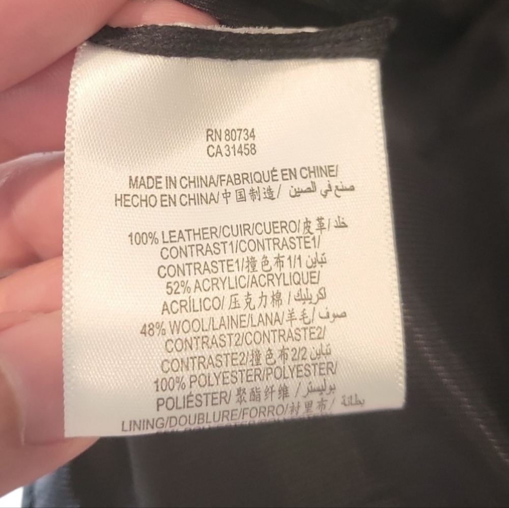 BCBG Max Azria leather biker vest black silver zippers quilted detailing edgy - Picture 5 of 11